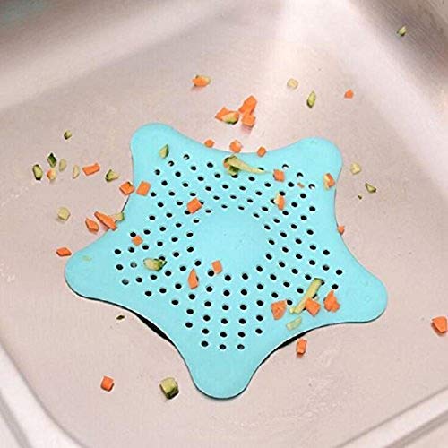 Product Cover SHOPPOWORLD Sink Bathroom Hair Catcher Drain Filter Rubber Bath Sink Strainer Shower Drain Strainers Cover Trap Basin (1)