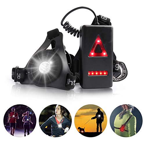 Product Cover Foleto Night Running Lights, Outdoor Safety Back Warning LED Chest Run Lamp with USB Rechargeable Battery & Waterproof for Camping & Dog Walking, Hiking, Running, Jogging and Outdoor Adventure