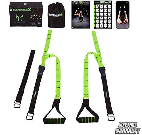 Product Cover Fitness Kings Suspension X Bodyweight Resistance Suspension Straps Home Gym System - Workout Program Fitness Guide & Videos