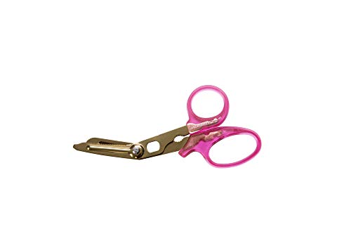 Product Cover 4-in-1 Hummingbird Medical Scissors - Pink - Compact Pocket Size Trauma Shears for Nurses, Respiratory Therapists, Veterinarians and More - Perfect Gift for Medical Professional
