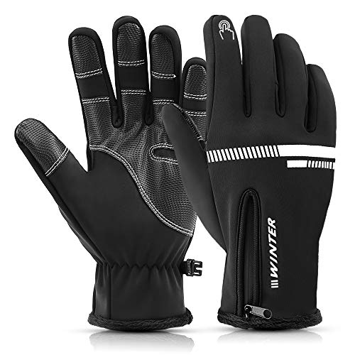 Product Cover Lixada Bike Gloves Winter Men Women Touchscreen Bicycle Gloves Waterproof Sports Gloves with Warm Lining