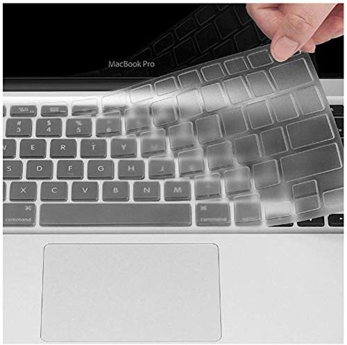 Product Cover Se7enline 2019 New MacBook Pro 16 inch Keyboard Cover Soft Silicone Skin Protector for MacBook Pro 16-inch Retina Display Model A2141 with Touch Bar Touch ID US Layout, Frost Transparent