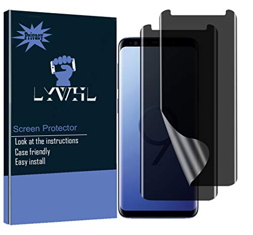 Product Cover [2 Pack] Galaxy S9 Privacy Screen Protector, S8 Screen Protector Privacy, Anti-Spy Flexibel Film Screen Protector for Galaxy S8, S9 [Support Fingerprint ID] [Case Friendly] [Full Adhesive Coverage]