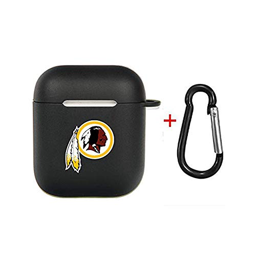 Product Cover for Airpods Case Airpods Accessories Protective Silicone Cover and Skin with Carabiner for Apple Airpods Charging Case for Washington Redskins Accessories
