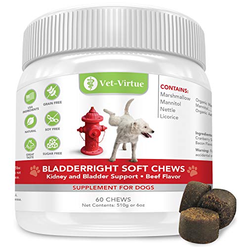 Product Cover VET-VIRTUE Dog UTI Treatment- Soft Chew Cranberry Pills for Dogs with Organic D Mannose- Plus Organic Support Matrix Fights and Prevents UTI Infections