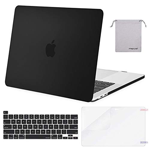 Product Cover MOSISO MacBook Pro 16 inch Case 2019 Release A2141 with Touch Bar & Touch ID, Plastic Hard Shell Case&Keyboard Cover&Screen Protector&Storage Bag Compatible with MacBook Pro 16 inch, Black