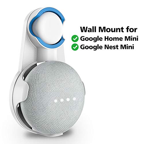 Product Cover SPORTLINK Wall Mount for Nest Mini (2nd Gen), Outlet Hanger Compatible with Google Home Mini (1st Generation), Compact Holder Case Plug in Kitchen Bathroom Bedroom, Hides The Original Long Cord(White)