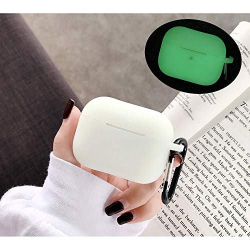Product Cover ONGHSD for Airpods Pro Luminous Case Front LED Visible Soft Silicone Skin Protective Cover Case for Apple Airpods Pro Case 2019 Wireless Charging Case Glow in Dark for Airpod Pro 3 Case Cover