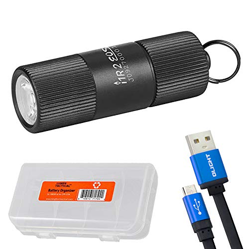 Product Cover Olight I1R 2 EOS 150 Lumen Mini USB Rechargeable Keychain Flashlight and LumenTac Cable Case