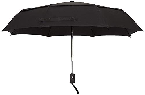 Product Cover SHOPPOWORLD Umbrella Automatic Open and Semi Close Function with Sunscreen Classic Folding and Strong Water Resistant, Sun & UV Rays Protection Umbrella (Black)