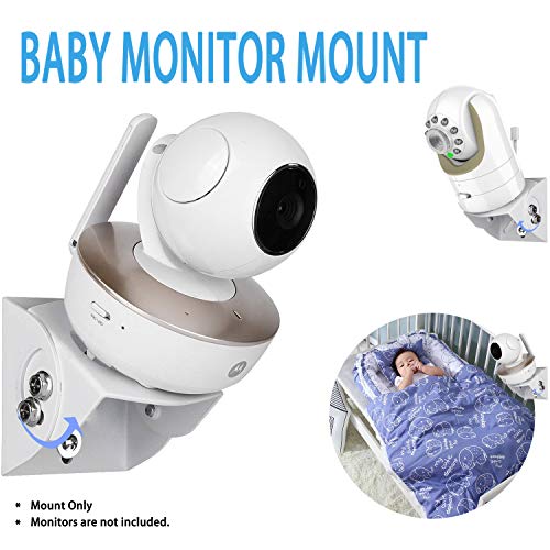 Product Cover Universal Adjustable Angle Wall Mount Shelf for Baby Monitor Camera, Angle Mounting Brackets, Fits Arlo, Motorola, Infant Optics DXR-8, HelloBaby, and Most Baby Monitor Camera