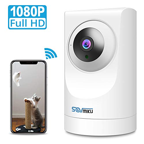 Product Cover Indoor WiFi Camera SOVMIKU 1080p FHD Home Wireless Security Camera 360 Viewing Indoor Baby pet Monitor with AI Motion Detection/IR Night Vision/PTZ / 2-Way Audio Cloud Storage Work with Alexa