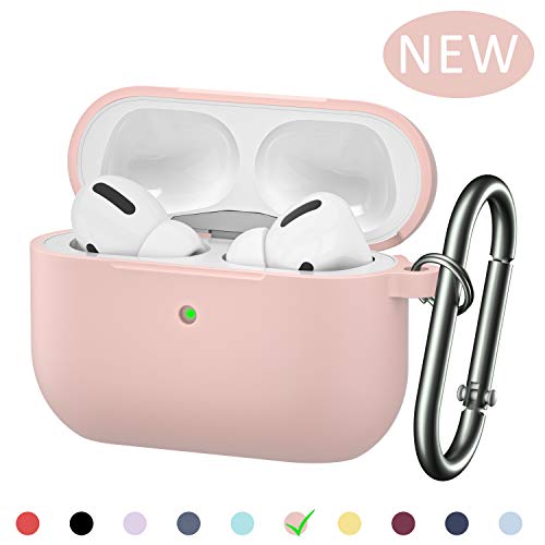 Product Cover BRG Airpods Pro Case Cover, [2019 Released] Soft Silicone Skin Cover Shock-Absorbing Protective Case with Keychain for Airpods Pro [Front LED Visible]