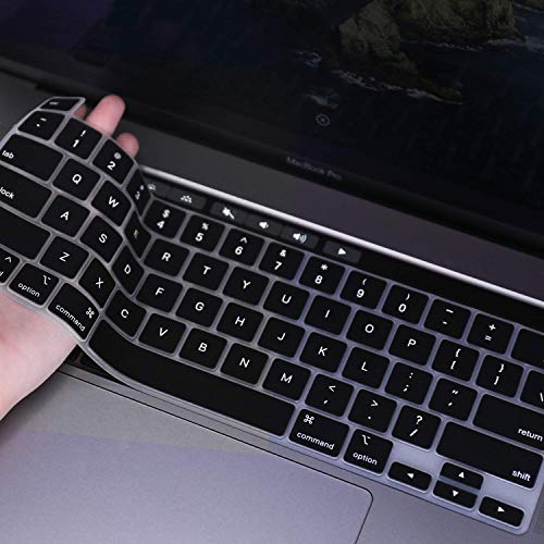 Product Cover FORITO Ultra Thin Keyboard Cover Skin Compatible MacBook Pro 16 inch A2141 2019 Release with Touch Bar and Touch ID Model -Black