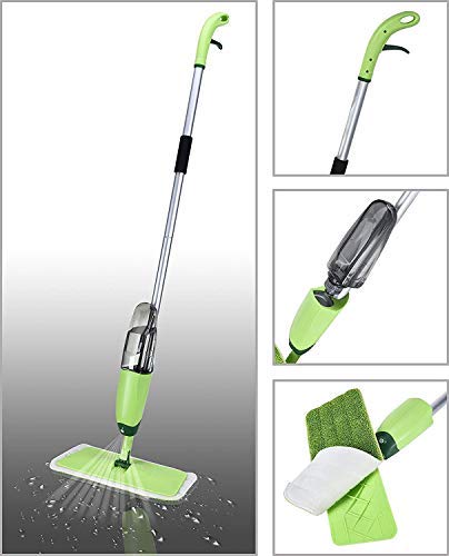 Product Cover SHOPPOSTREET Multifunctional Quick & Easy Spray Mop Stainless Steel Microfiber Floor Cleaning Mop with Removable Washable Pad and Integrated Water Spray Mechanism for Home and Office