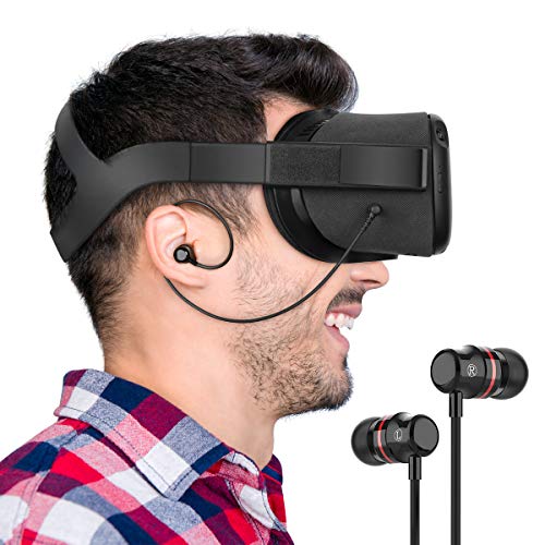 Product Cover KIWI design Stereo Earbuds Earphones Custom Made for Oculus Quest VR Headset (Black, 1 Pair)