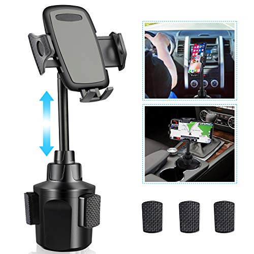Product Cover Car Cup Holder Phone Mount,Upgraded Phone Holder for Car, Automobile Adjustable Smart Cell Phone Cradle Car Mount for iPhone 11 Pro/XR/XS Max/X/8/7 Plus/6s/Samsung S10+/Note 9/S8 Plus/S7 Edge