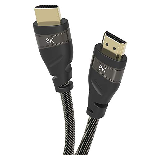Product Cover AKKKGOO 8K HDMI Cable 1.6ft HDMI 2.1 Cable Real 8K, High Speed 48Gbps 8K(7680x4320)@60Hz, 4K@120Hz Dolby Vision, HDCP 2.2, 4:4:4 HDR, eARC Compatible with Apple TV, Samsung QLED TV (0.5M)
