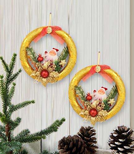 Product Cover TIED RIBBONS Christmas Decoration Wreath for Door & Wall- Pack of 2