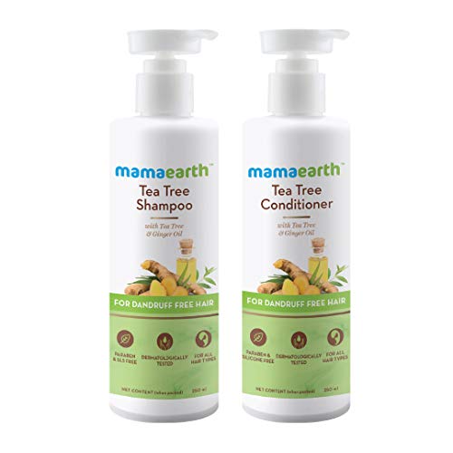 Product Cover Mamaearth Tea Tree Anti Dandruff Hair Kit Tea Tree Shampoo, 250ml + Tea Tree Conditioner, 250ml
