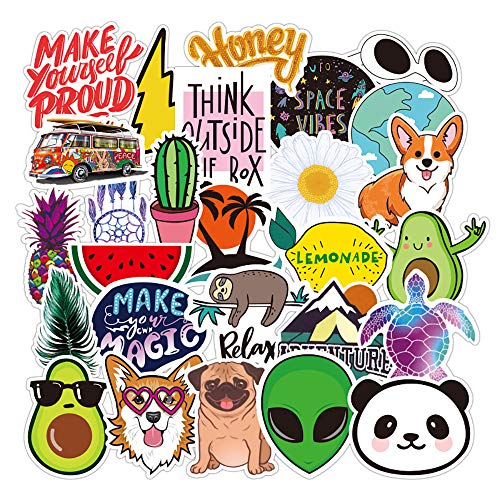 Product Cover Cute VSCO Stickers for Water Bottles Hydro Flask 40 Pcs Trendy Vinyl Waterproof Stickers for Laptop, Phone Case, Luggage, VSCO Stuff Stickers for Kids Adults Teens Girls Boys