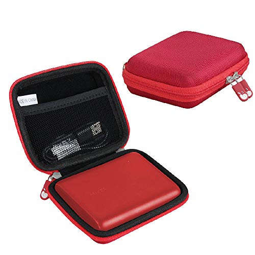 Product Cover Hermitshell Hard EVA Travel Case for Anker PowerCore 13000 Portable Charger - Compact 13000mAh 2-Port Ultra Portable Phone Charger Power Bank (Red)
