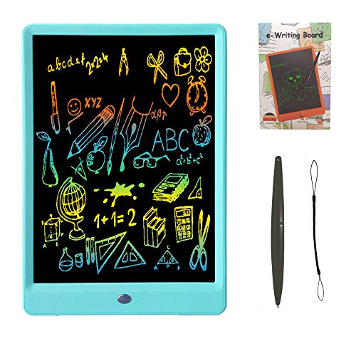 Product Cover Drawing Tablet 10 Inches LCD Writing Tablet Colorful Screen, Doodle Board Electronic Doodle Pads Writing Board for Kids and Adults (Blue)