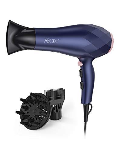 Product Cover Abody 1875W Professional Hair Dryer, Negative Ion Blow Dryer 2 Speed and 3 Heat Setting, Quick Dry Light Weight Low Noise Hair Dryers with Diffuser & Concentrator & Comb