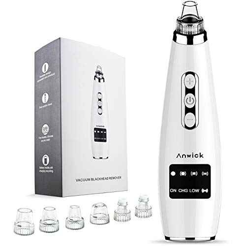 Product Cover Blackhead Remover Vacuum - Upgraded Strong Suction Pore Cleanser Beauty Device for Deep Facial Skin Cleaning - 5 Adjustable Suction, 6 Different Replacement Probes, USB Rechargeable