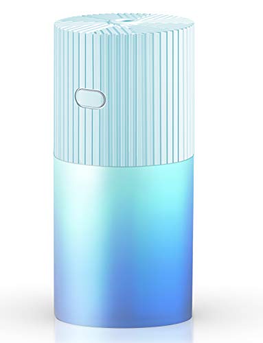 Product Cover FREGENBO Mini Humidifiers USB Cool Mist Humidifier Portable - Personal 300ML and 7 Colors LED Night Light with USB - Whisper Quiet Operation Automatic Shut-Off for Home - Blue