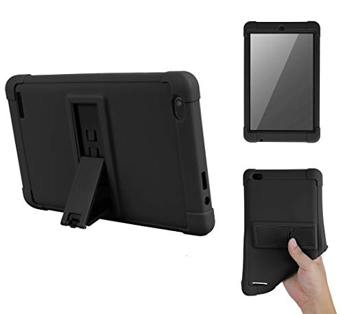 Product Cover Dragon Touch Max10 Tablet Case, [Kickstand] Shockproof Silicone Case Cover + PC Tablet Bracket Stand Case for Dragon Touch Max10 Tablet (Black)