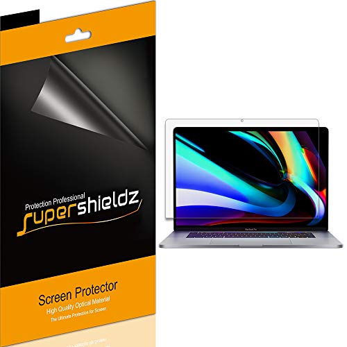 Product Cover (3 Pack) Supershieldz for Apple MacBook Pro (16 inch) 2019 Release A2141 Screen Protector, High Definition Clear Shield (PET)