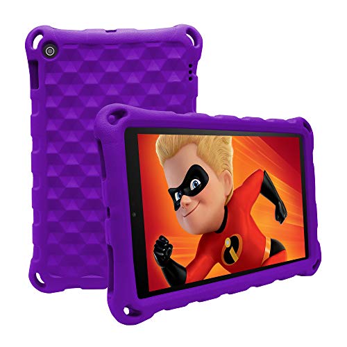 Product Cover 2019 All-New 7 Tablet Case - ANTIKE Light Weight Kids Shock Proof Cover for 7 Inch Display Tablet(Compatible with 7th Generation, 2017 Release/9th Generation, 2019 Release)(Purple)