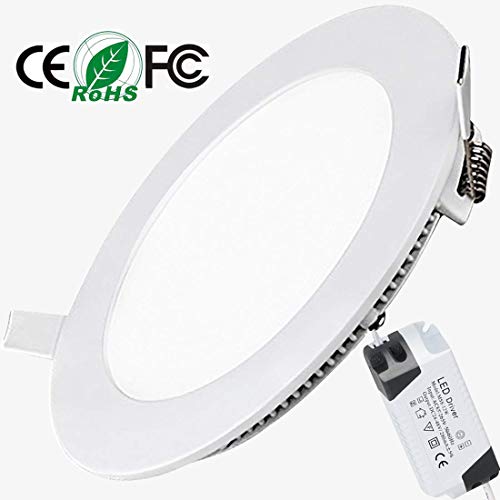 Product Cover Gesto 12W Round Shape Ultra Slim Led Panel Ceiling Light for Home,Office,Kitchen, Hallway, Living Room,Home Flush Light Fittings for Ceiling,[Energy Class A++]-Pack of 4