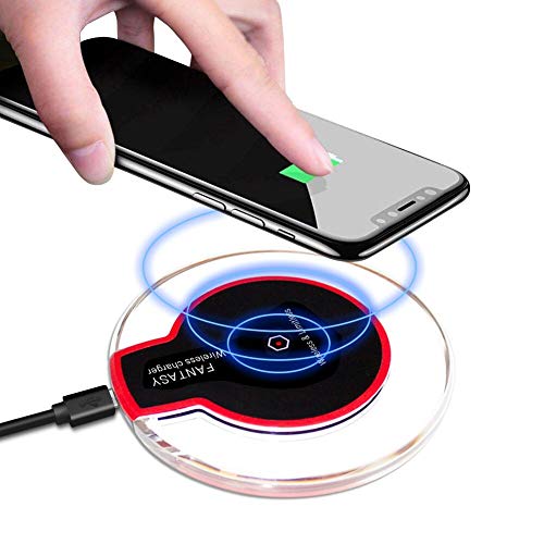 Product Cover iCaber Wireless Charger,Qi-Certified 10W Max Fast Wireless Charging Compatible with iPhone 11/11 Pro/11 Pro Max/Xs MAX/XR/XS/X/8 Plus, Galaxy Note 10/Note 10 Plus/S10/S10 Plus/S10E for All Qi-Enabled