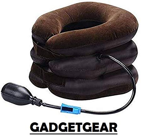 Product Cover GADGETGEAR Health Care Cervical Neck Traction Air Bag with 3 Layer Inflatable Pillow for Neck Support and Relaxation