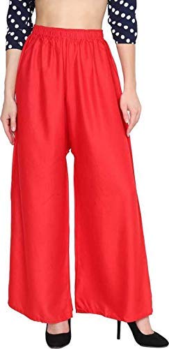 Product Cover Mohtarma Women's Rayon Plain Color Palazzo Pant/Women Palazzo Pants/Rayon Palazzo/Free Size