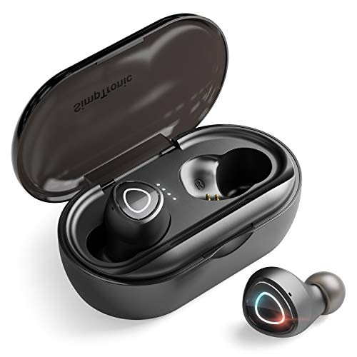 Product Cover SimpTronic True Wireless Earbuds Bluetooth 5.0 Headphones in-Ear TWS Mini Headset for Sport Extra Bass Stereo Earphones HD Sound IPX6 Waterproof Noise Cancelling Mic 40 Hours Playtime Black
