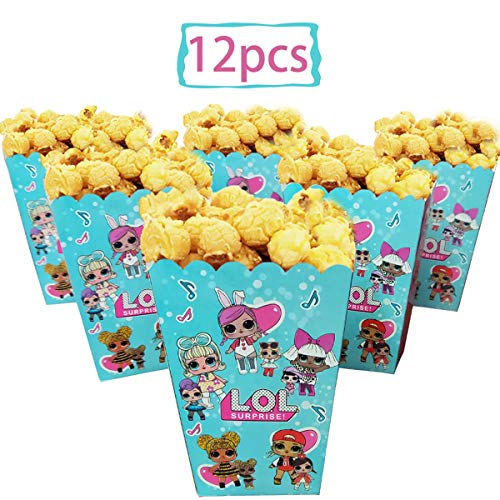 Product Cover DAWEI 12PC LOL Party Popcorn Boxes,Candy Container for Birthday Theater Themed for Kids LOL Themed Party