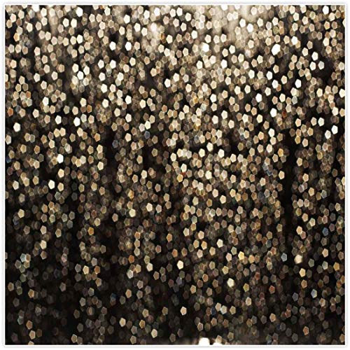 Product Cover Allenjoy 8x8ft Fabric Gold Bokeh Spots Backdrop for Selfie Birthday Party Pictures Photo Booth Shoot Graduation Prom Dance Decor Wedding Astract Shining Dot Studio Props Photography Background