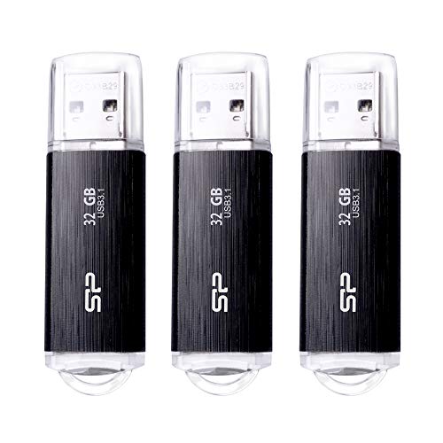 Product Cover Silicon Power 3-Pack 32GB USB 3.0/3.1 Gen1 USB Flash Drive Blaze B02