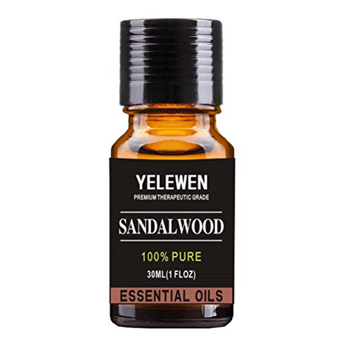 Product Cover Yelewen Aromatherapy Sandalwood Essential Oils 100% Pure Organic & Therapeutic Grade Scented Oils 30ml Perfect for Diffuser, Meditation, Relaxation, Sleep, Cosmetics, Soaps, Candles, Skin Care & More