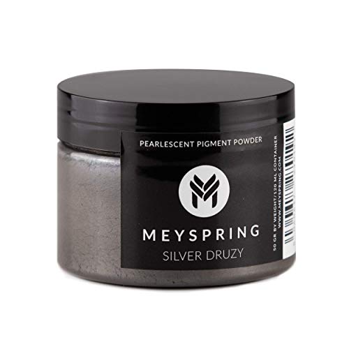 Product Cover MEYSPRING Silver Druzy Epoxy Resin Color Pigment - 50g - Mica Powder for Epoxy