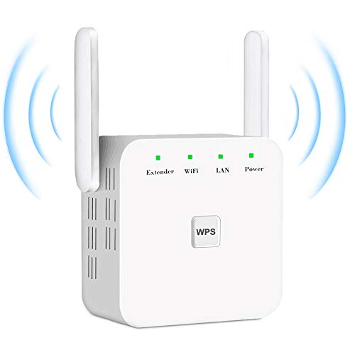 Product Cover WiFi Range Extender, Amtake WiFi Signal Booster & Repeater Supports WPS Easy Setting 2.4GHz Band up to 300 Mbps, High Gain Dual Antennas Internet Booster