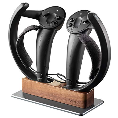 Product Cover VRGE - Index Controller Dock - Premium Wood Top Storage and Charge Station for Valve Index VR Controllers