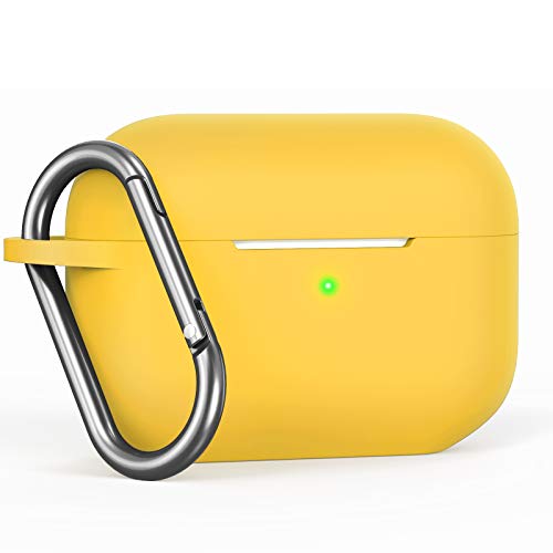 Product Cover Eyamumo Protective Case for AirPods Pro Case Cover 2019, Soft Silicone Skin Cover with Keychain for New Apple AirPods Pro Cases Case (Front LED Visible) Bumblebee
