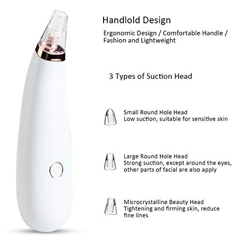 Product Cover ZALTAN Blackhead 3 Suction Head Electric Blackhead Removal Vacuum Suction Face Pore Cleaner Beauty Instruments Black Head Remover Tool