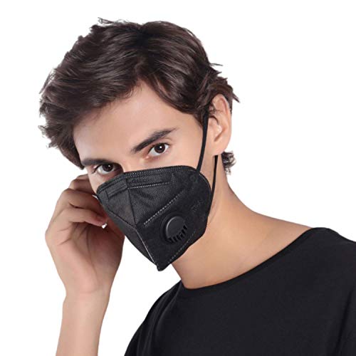 Product Cover TravelGear PM 2.5 Ultra Comfortable Anti-Pollution Mask Durable Military Grade ● Breathing Valve ● Anti Dust Premium Quality (Black)