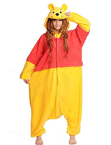 Product Cover ZEALOVE Halloween Adult Pajamas Sleepwear Animal Cosplay Costume Adult Onesie Costume for Winnie