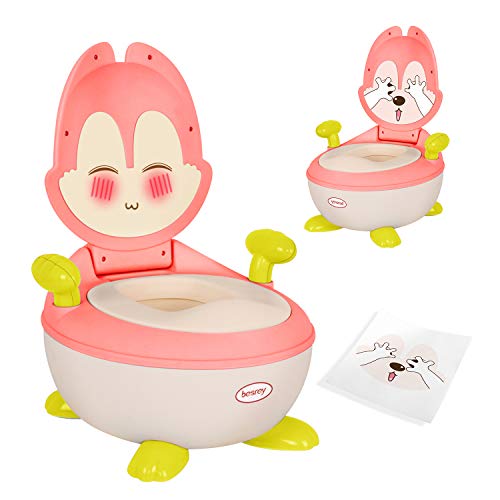 Product Cover besrey Kids Toilet Potty Seat Training Seat with Non-Toxic Material for Kids Comfortable - Pink